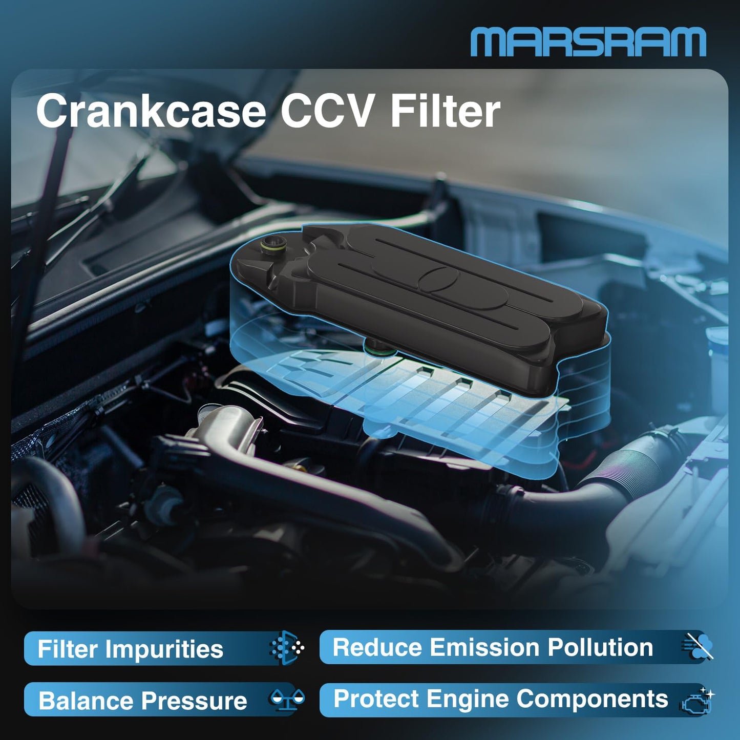 Marsram 6.7 Cummins Crankcase Ventilation Filter CV52001 4936636 904-418 68002433AB
