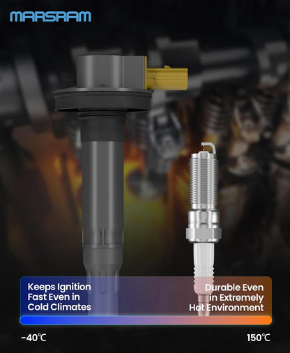 Marsram Ignition Coil Pack Spark Plug UF646 - Double Iridium for 2010-2011 LaCrosse CXS 3.6L, 2012 LaCrosse Convenience/Touring 3.6L, 2016 LaCrosse Sport Touring 3.6L