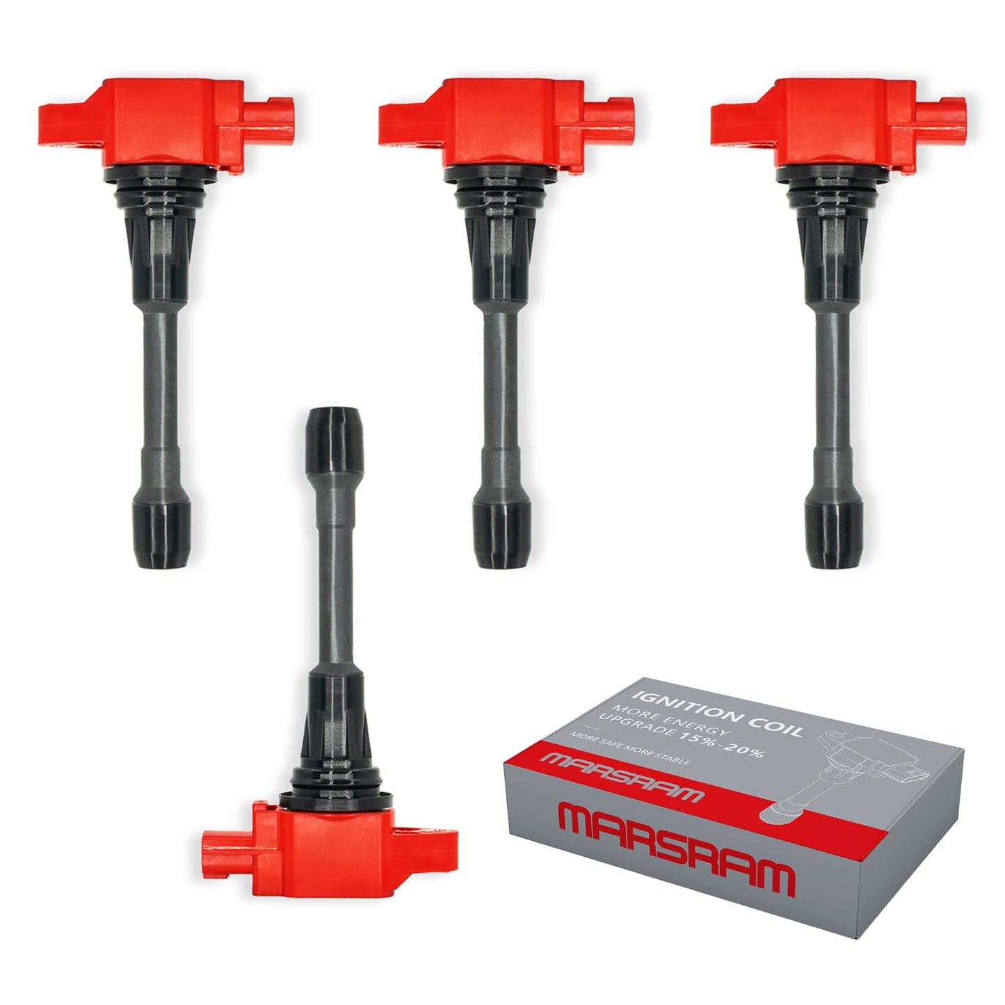 Marsram Ignition Coil Pack UF549 and Spark Plug 9029 set of 4 for 2007 2008 2009 2010 2011 2012 Nissan Altima Versa Sentra Cube NV200 2013 2014 2015 Infiniti M56 FX50 QX60 1.6/1.8/2.0/2.5/5.0/5.6L