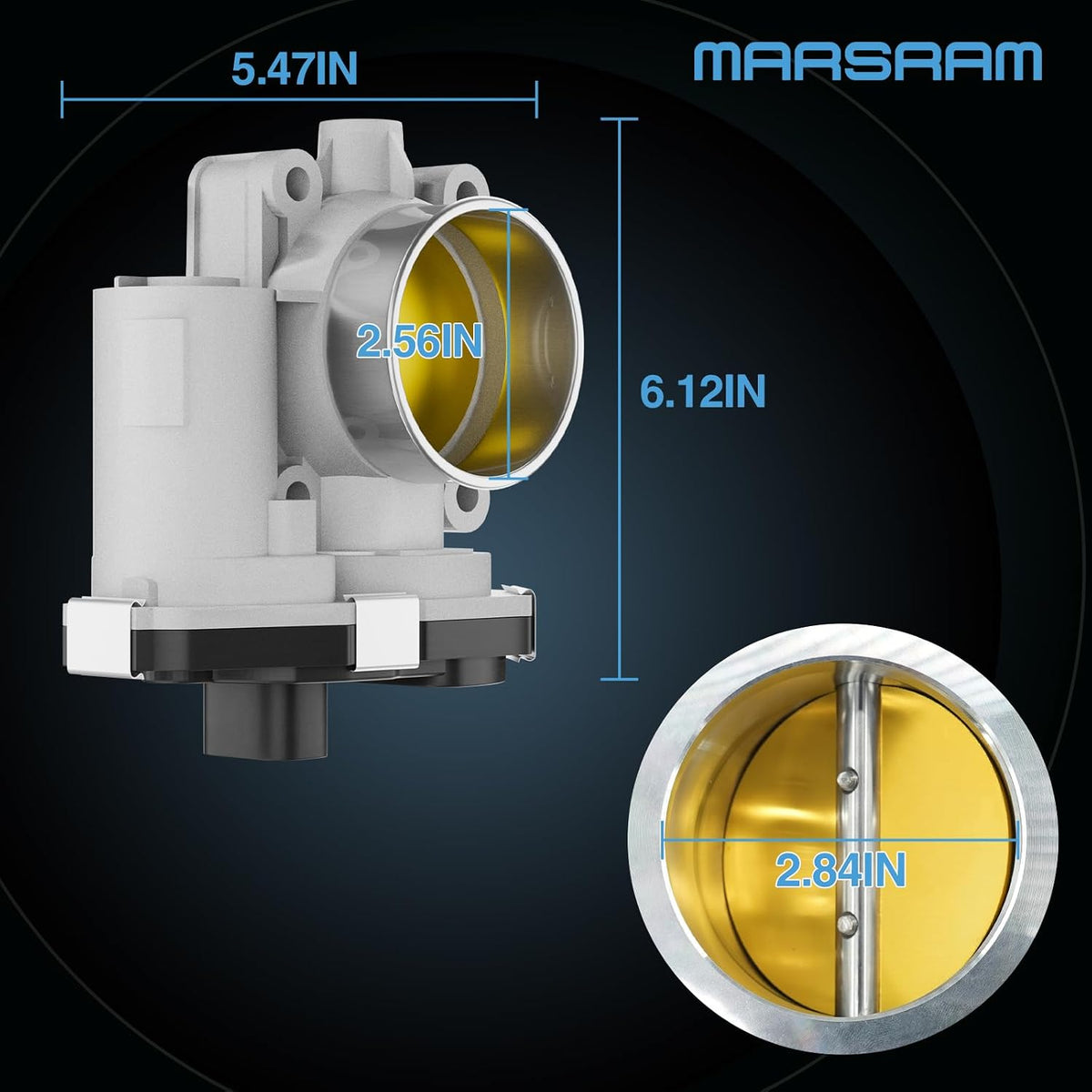 Marsram Throttle Body Fits For 2008-2011 Chevy Malibu, 2010-2011 Equinox