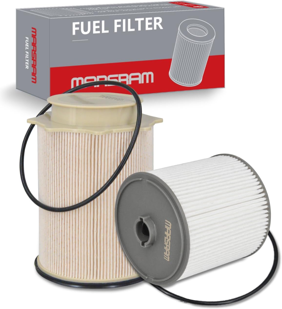 Marsram 6.7 Cummins Fuel Filter Water Separator Set fits for 2019-2024 Dodge Ram 2500-5500 6.7L Cummins Diesel Turbo Engines, Replace 68157291AA 68436631AA