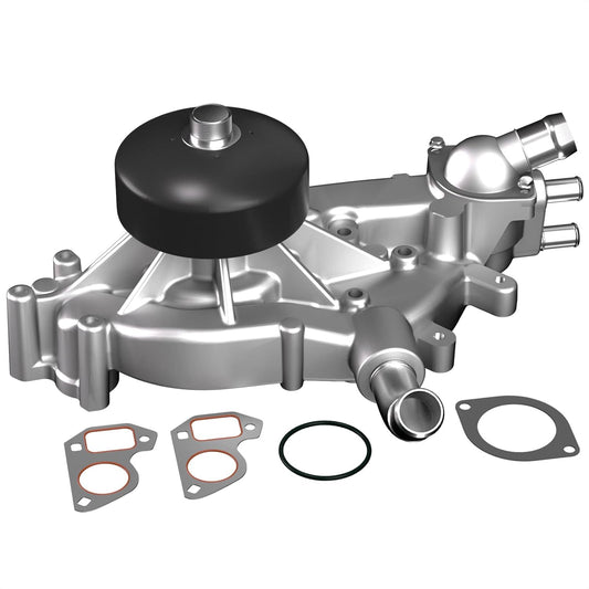 Marsram Engine Water Pump w/Thermostat Compatible with Chevy GMC Cadillac Hummer Workhorse, 1999-2006 Silverado Sierra, 2003-2006 Tahoe Suburban Express TrailBlazer Yukon, 4.8L 5.3L 6.0L V8, OE AW5104