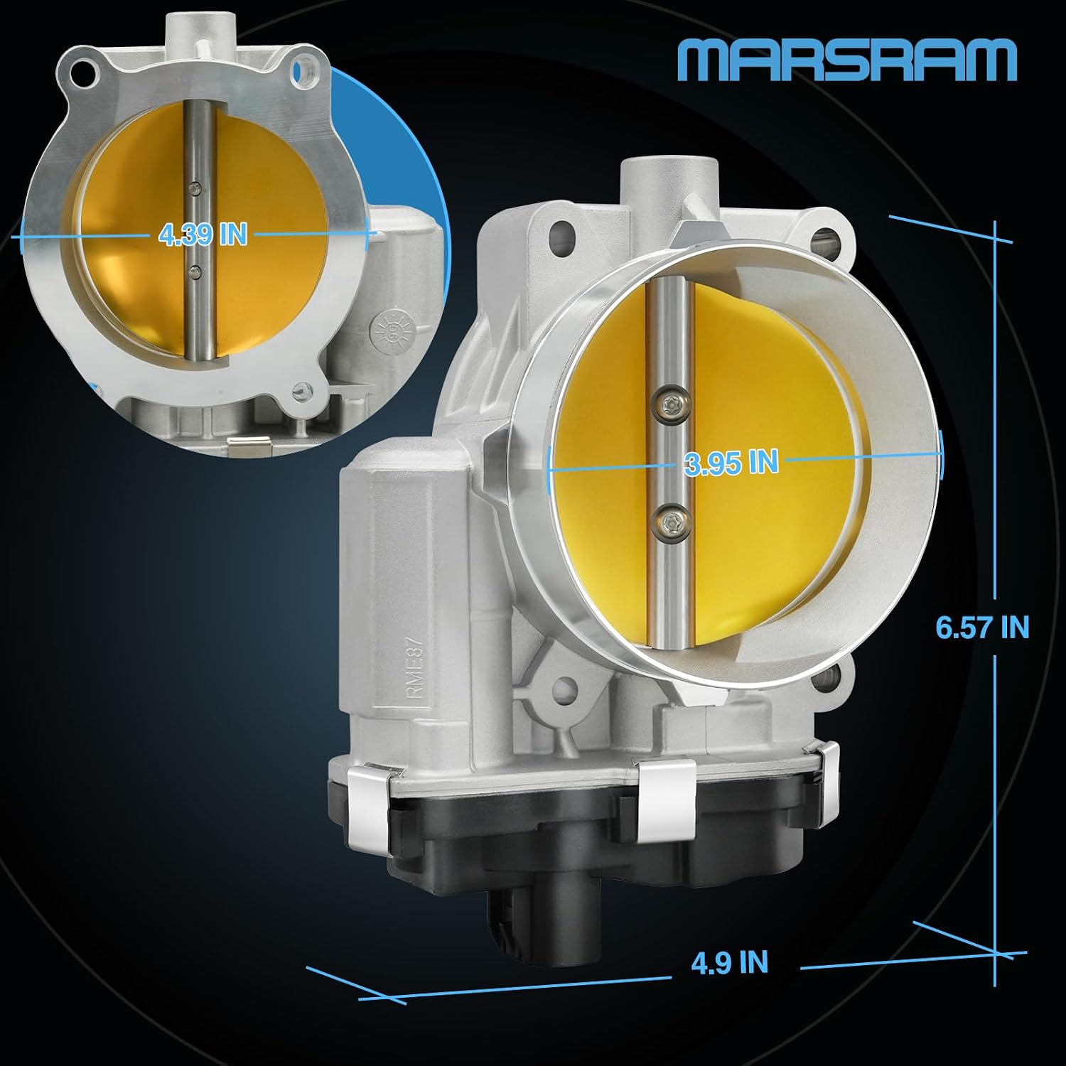 Marsram Electronic Throttle Body Fit for 2006-2008 Chevy Silverado Suburban Express Avalanche, GMC Yukon Envoy Savana, Cadillac Escalade, Saab Hummer Buick 4.8/5.3/6.0/6.2L OE: 12580760 12679524