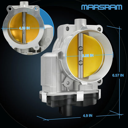 Marsram Electronic Throttle Body Fit for 2006-2008 Chevy Silverado Suburban Express Avalanche, GMC Yukon Envoy Savana, Cadillac Escalade, Saab Hummer Buick 4.8/5.3/6.0/6.2L OE: 12580760 12679524