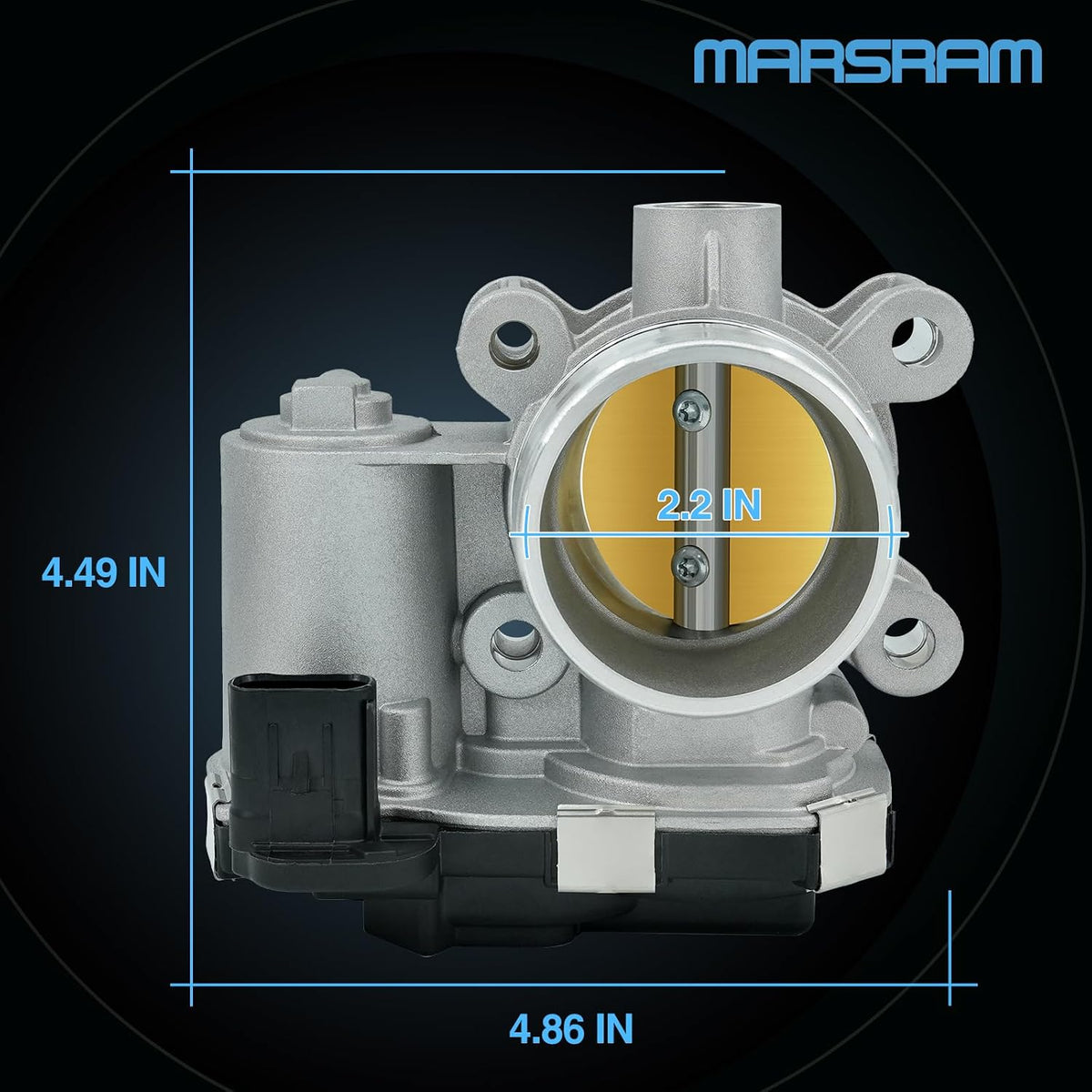 Marsram Throttle Body Fit for GMC Chevy Buick, Replaces 12671379 12659491