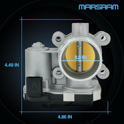Marsram Throttle Body Fit for GMC Chevy Buick, Replaces 12671379 12659491