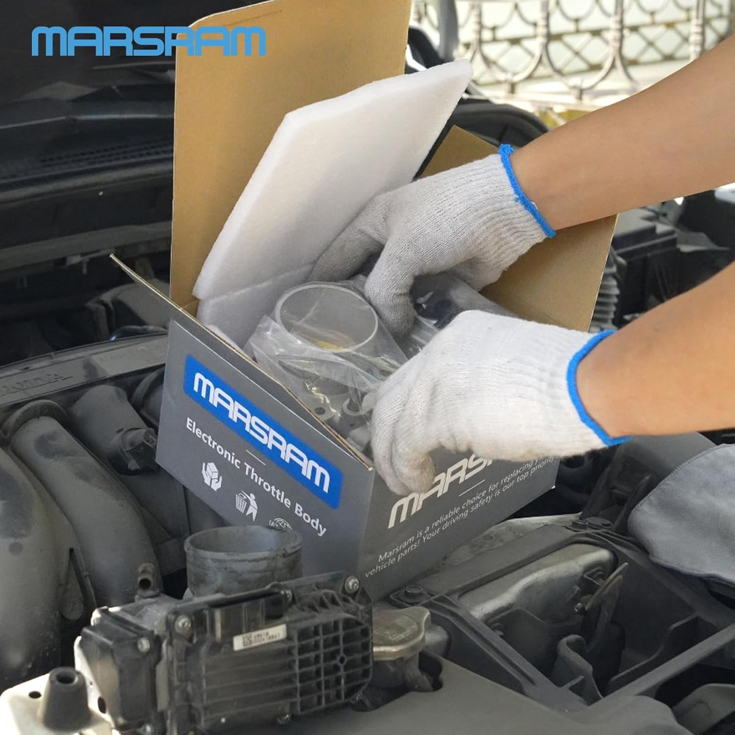 Marsram Electronic Throttle Body Compatible with Dodge Avenger Jeep Chrysler Sebring, 2008-2011 Journey Caliber, 2007-2017 Compass Patriot, 1.8L 2.0L 2.4L, Replaces 4891735AC, 4891735AD