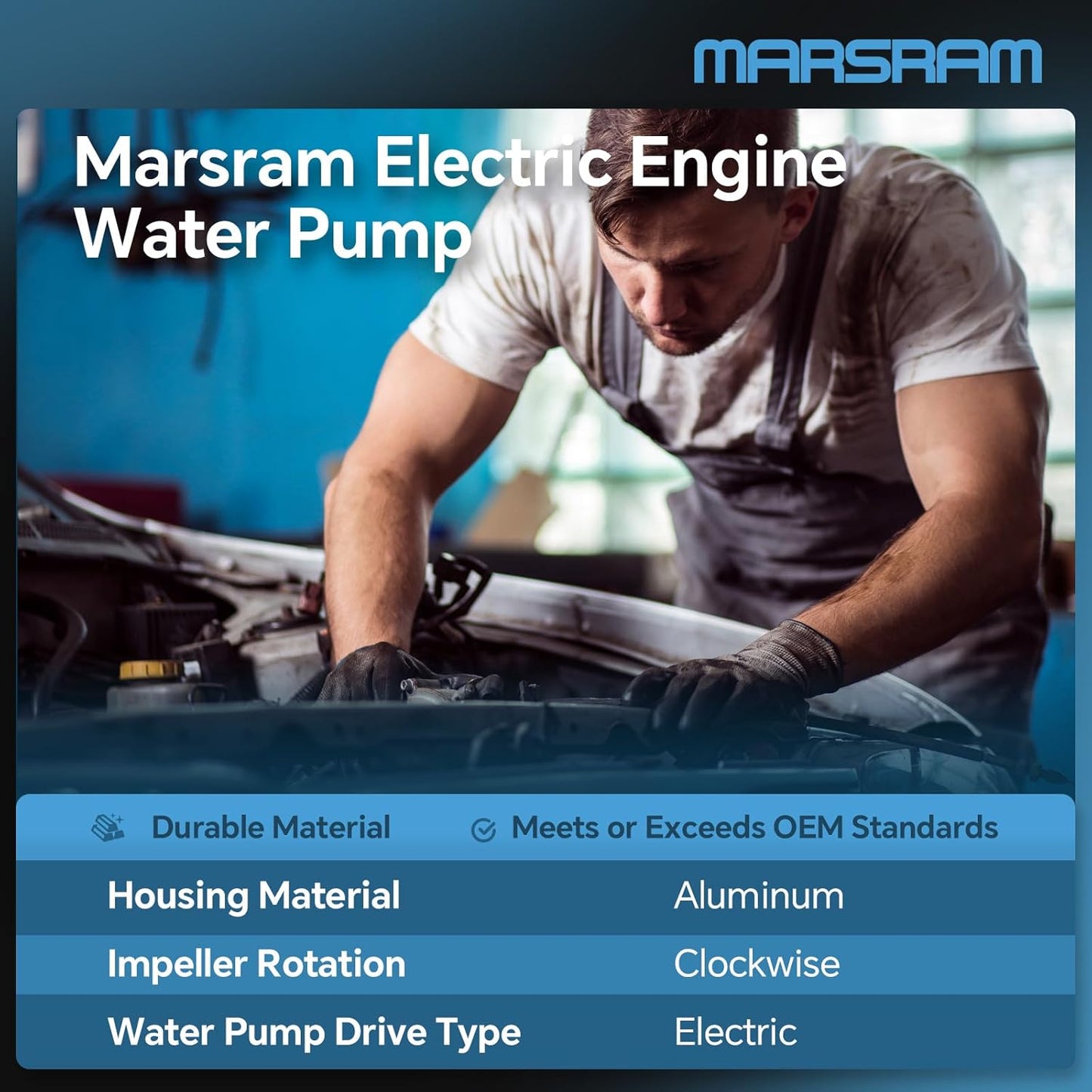 Marsram Coolant Electric Water Pump Compatible with Toyota Camry RAV4 Lexus 2019 2020 2022 Avalon, Highlander Sienna Venz, ES300h ES250 NX250 NX350h, 2.5L L4, Replaces# 16032-25010, 16032F0011