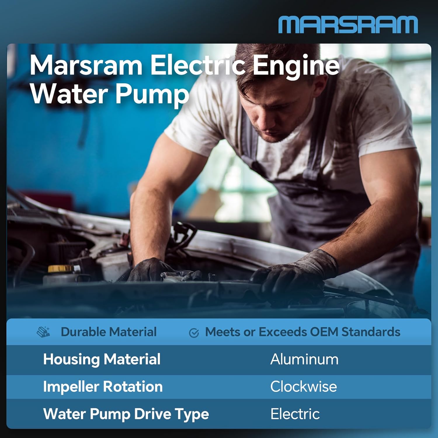 Marsram Coolant Electric Water Pump Compatible with Toyota Camry RAV4 Lexus 2019 2020 2022 Avalon, Highlander Sienna Venz, ES300h ES250 NX250 NX350h, 2.5L L4, Replaces# 16032-25010, 16032F0011