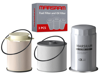 Marsram 6.7 Cummins Fuel Filter and Oil Filter Kit Replaces 68157291AA 68436631AA 5083285AA