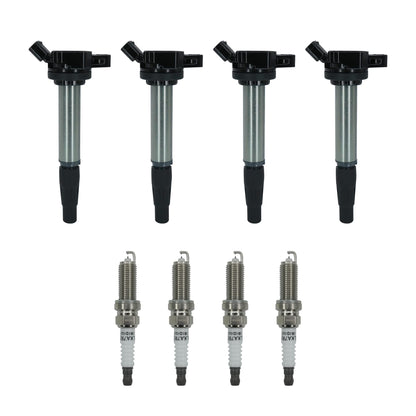 Marsram Ignition Coil Pack UF596 & Double Iridium Spark Plug 4912 8 PCS